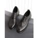 Euro Step British Style Brogue Carved Trendy Business Casual Leather Men's Summer Black Height-Increasing Derby Shoes_vogvips.com