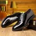 Summer New Men's Business Dress Crocodile Pattern Blok Wedding High End British Style Genuine Leather Derby Shoes_vogvips.com