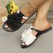 European And American Cross-border Summer New Style Color-blocked Floral With Dual-tone Decoration, Large Size Flat_vogvips.com