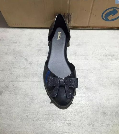 Melissa * A Shiny Hollow Angel Bow Single Sandals Summer Fragrant Fragrance Women's Shoes_vogvips.com