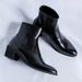 Business Leisure Work Commuter Men's Shoes High Heel Heightening Pointed Martin Boots Niche Design Martin Boots_vogvips.com
