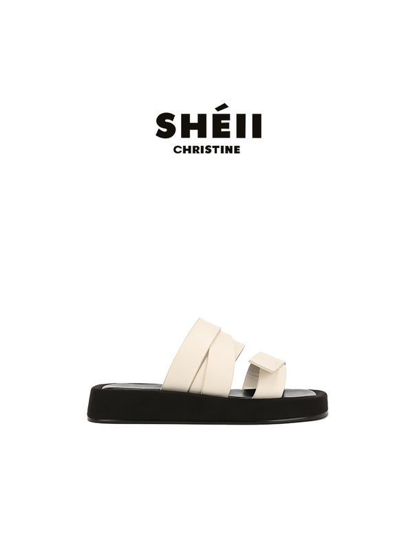 【Lan Cabinet】Wrap Strap ~ 2025 Square Toe Thick Sole Beach Vacation Casual Slippers For Women Summer Outdoor Wear_vogvips.com