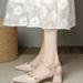 Women's Open-back Sandals, 2025 Summer New Style, With A Rivet Design, Niche French Pointed Toe, Chunky High Heel_vogvips.com
