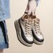 Leather High Top For Women Autumn Winter New Korean Version Versatile Student British Style Lace Up Sports And_vogvips.com