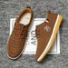 Large Size Men's Comfortable Round-Toe Canvas Casual Shoes With Breathable Design And Non-Slip Rubber Sole For Everyday Wear_vogvips.com