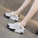 Platform Shoes Leather Hollow Out Women Summer 2025 New Retro Lightweight Height Increasing Casual Sneakers Thick Sole_vogvips.com
