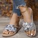 2024 Autumn Winter New Foreign Trade Plus Size Women's Versatile Thick-Soled Simple Elegant Beach Sandals Flower_vogvips.com