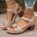 New Shoes, Sandals, Outdoor Wear, Thick Heel Plus Size High Heels, Women's Sandals_vogvips.com