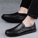 Doudou Shoes Men's Soft-soled Leather Shoes Men's Shoes Lazy Shoes_vogvips.com