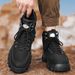 Men's Autumn Anti-Slip And Wear-Resistant Outdoor Work High-Top Outdoor Work Shoes, Yellow Men's Sports Martens Boots_vogvips.com