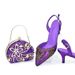 Shallow mouth pointy Champagne party toasting Dress Sandals Slim heels plus size rhinestones bridal shoes shoe bag set_vogvips.com