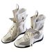 Women Boxing Boots Instant Dispatch ~ Niche Design Thin Mesh For Women Summer Outdoor Wear Height Increasing Boxing Boots Lace-Up Hollow_vogvips.com