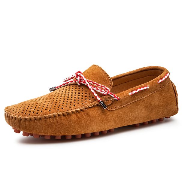 Men’s Shoes Hot Selling Large Size Casual Frosted Casual Pigskin Slip On Lazy Men's Toe Shoes_vogvips.com