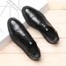 Euro Step 2025 New Leather Korean Style Fashion Carved Brogue Casual Lace-up Versatile Shoes A310-M_vogvips.com