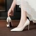 8001-1 New Model Blade High Heels With Side Air Cushion, Sexy Black Pointed Toe Stiletto Heels, Exquisite Red Sole_vogvips.com