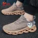 YRZL Men Sports Running Jogging Shoes Casual Sneakers Outdoor Breathable Mesh Women Light Shock-absorption Black Tennis_vogvips.com