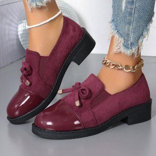 Slip-on Loafers Women's Fall Pumps With Chunky Heels_vogvips.com