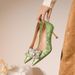 Rhinestone Pointed Thin Heel Pearl Wedding Shoes Women's Wedding Bridesmaid Shoes Temperament Commuter Professional Heels Women_vogvips.com