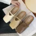 French Flats Slippers Classic Dress Sandal Women Pu Solid Color Square Toe Casual Shoes Size Ss_vogvips.com