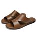 Summer Men's Shoes New Beach Cool Leather Men Fashion Man Designer Simple Light Comfortable Outdoor Cowhide Slippers_vogvips.com