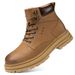 Martin Boots Men's Velvet Thermal Short Boots Retro Style Tooling Boots Rhubarb Boots_vogvips.com