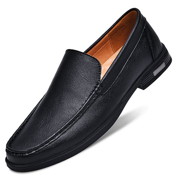Men's Genuine Large 48 Soft Sole Middle-aged Dad 47 Slip-on 46 Loafers 45 Small Size 37 Leather Shoes_vogvips.com