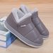 Winter Slippers With Heel, PU Leather Surface, Large Size For Men Women, Indoor Home Cotton Shoes, Warm And Thickened_vogvips.com