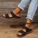 2023 New Cross-Border Foreign Trade Large Size Slippers With Vintage Stitching, Non-Slip Round-Toe Wedge Heel_vogvips.com