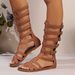 2025 Summer New Large Size Women's Open-Toe High-Heeled Roman Sandals_vogvips.com