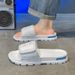 2025 Spring And Summer Trend Fashion Wear Super Soft Slippers Men's Velcro Air Cushion Personality All Casual One Word Slippers_vogvips.com