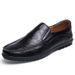 Summer Style Oversized Bean Genuine Casual Cowhide Men's Leather Shoes, One Foot Pedal Shoes_vogvips.com