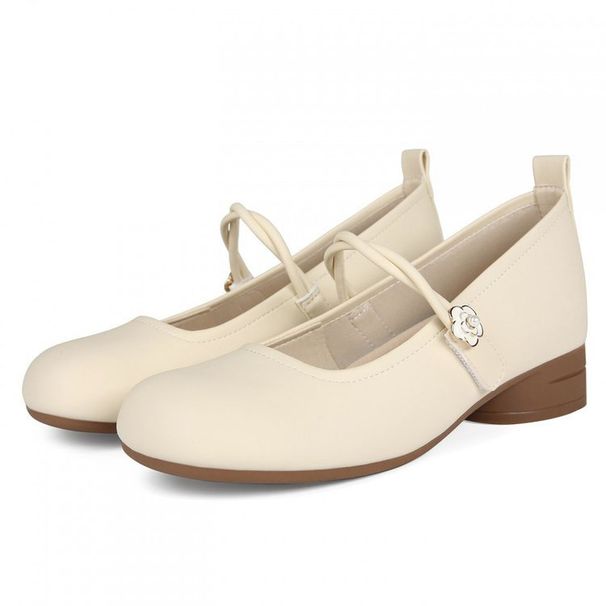 2026 Summer New Camellia Fashion Versatile Low-Heel Velcro Women's French Style Mary Jane Shoes_vogvips.com