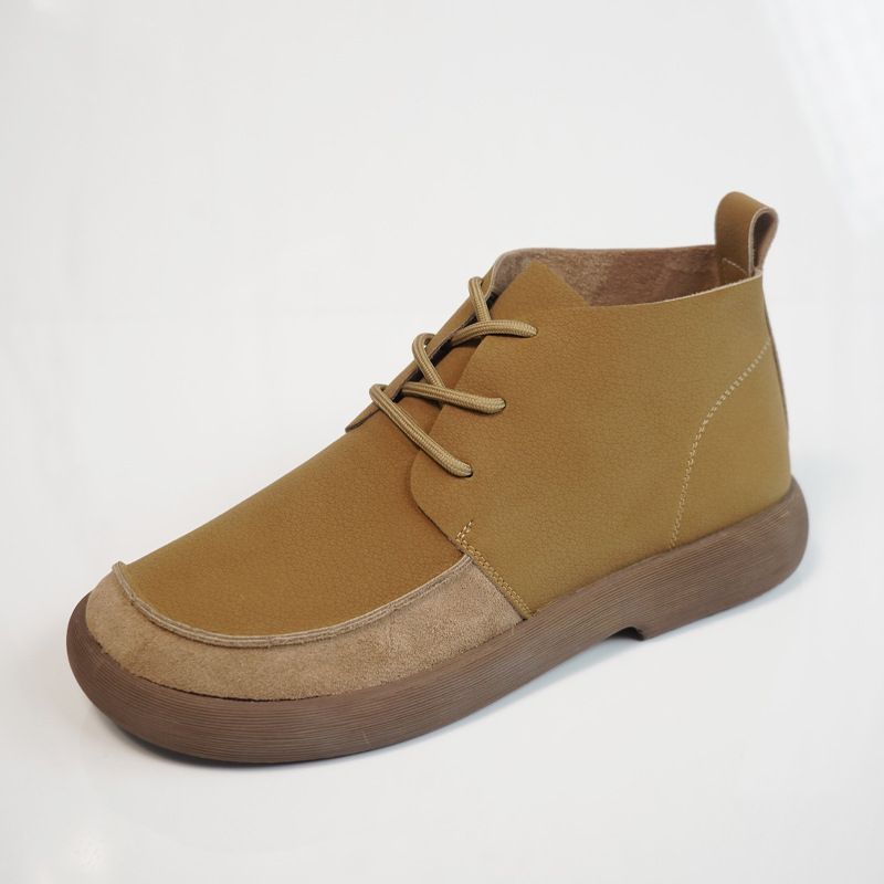European Warm Series 24 Autumn Winter New Casual Martin Boots British Style Fashion Versatile Mid-top Brown Outdoor Men's Shoes_vogvips.com