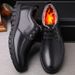 Suitable For All Seasons Single Genuine Fleece Lined Warm Cotton Casual Classic Middle-aged And Elderly Dad Men's Winter Leather Shoes_vogvips.com