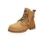 European Warm Series Autumn Thick-Soled Chunky Martin High Street Style Shoes New Mid-Top Short Men's High-Top Yellow Boots_vogvips.com