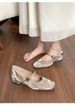 French Single Shoes Women's Square Head Beautiful Low Heel Ballet Shoes Retro Word With Mary Jane Shoes_vogvips.com