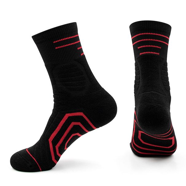 Shoe Accessories Mid Tube Football Socks Children's Color Matching Striped Anti Slip Socks Thick Towel Bottom Socks Men's Professional Sports Socks_vogvips.com