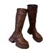 Trendy Black Over-the-Knee Slimming Thick-Soled For Women 2025 New Autumn Chunky Heel Short Boots_vogvips.com