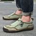 Casual Italian Men's Handmade Board Shoes, Genuine Leather Soft Sole, Plus Size Bean Shoes , Sole,_vogvips.com