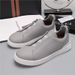 European Collection 2026 New Classic Elastic Band White Leather Slip-On Loafers Flat Men's Sneakers_vogvips.com