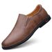 Men's Shoes Loafer Leather Shoes Outdoor Casual Shoes Low-top Foot Cover Leather Surface Single Shoes_vogvips.com