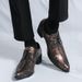 Euro Step Autumn Winter New Brogue Carved Leather For Men Korean Version Crocodile Pattern British Style Men's Busins Formal_vogvips.com