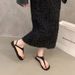 Flat-soled Retro Resort-style Flip-flop Sandals, Fairy Shoes, 2026 New Summer Black Versatile Beach Roman Sandals_vogvips.com