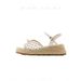 5.0cm Height Increase~ Thick Sole Petite Open Toe Wedge Sandals For Women With Bowknot Summer New Style Slippers_vogvips.com