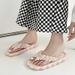 Flip Flop Fairy Style Flip Flops Beach Sandals Soft Sole Stepping Shit Feeling Summer Outerwear Women's Flat Sandals_vogvips.com