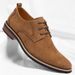 Men's Matte Leather Casual British Style Lace-Up Shoes Fashion Trendy Footwear_vogvips.com