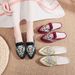 Ethnic Style Summer Uterwear Embridered Hand Sewn Diamnd Clth Slippers, Wmen's Sandals, Shiny Silk Fabric With_vogvips.com