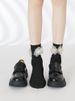Women's Thick-Soled Loafers Spring 2025 New Genuine Soft Bottom Chunky Heel Lazy Slip-on Single-Layer British Style_vogvips.com