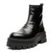 Wind Side Chain High Top Martin Boots Retro Tooling Boots Short Boots_vogvips.com