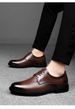 Leather Shoes Men's Low-top Formal Dress Lace-up Round Head Wedding Man_vogvips.com